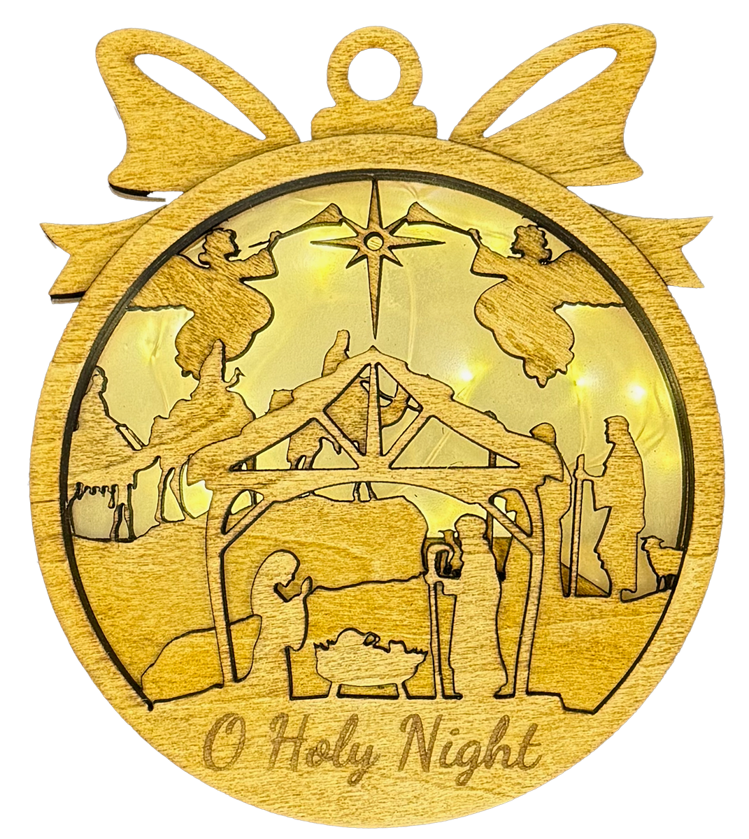 Lighted Nativity Scene Ornament - O Holy Night