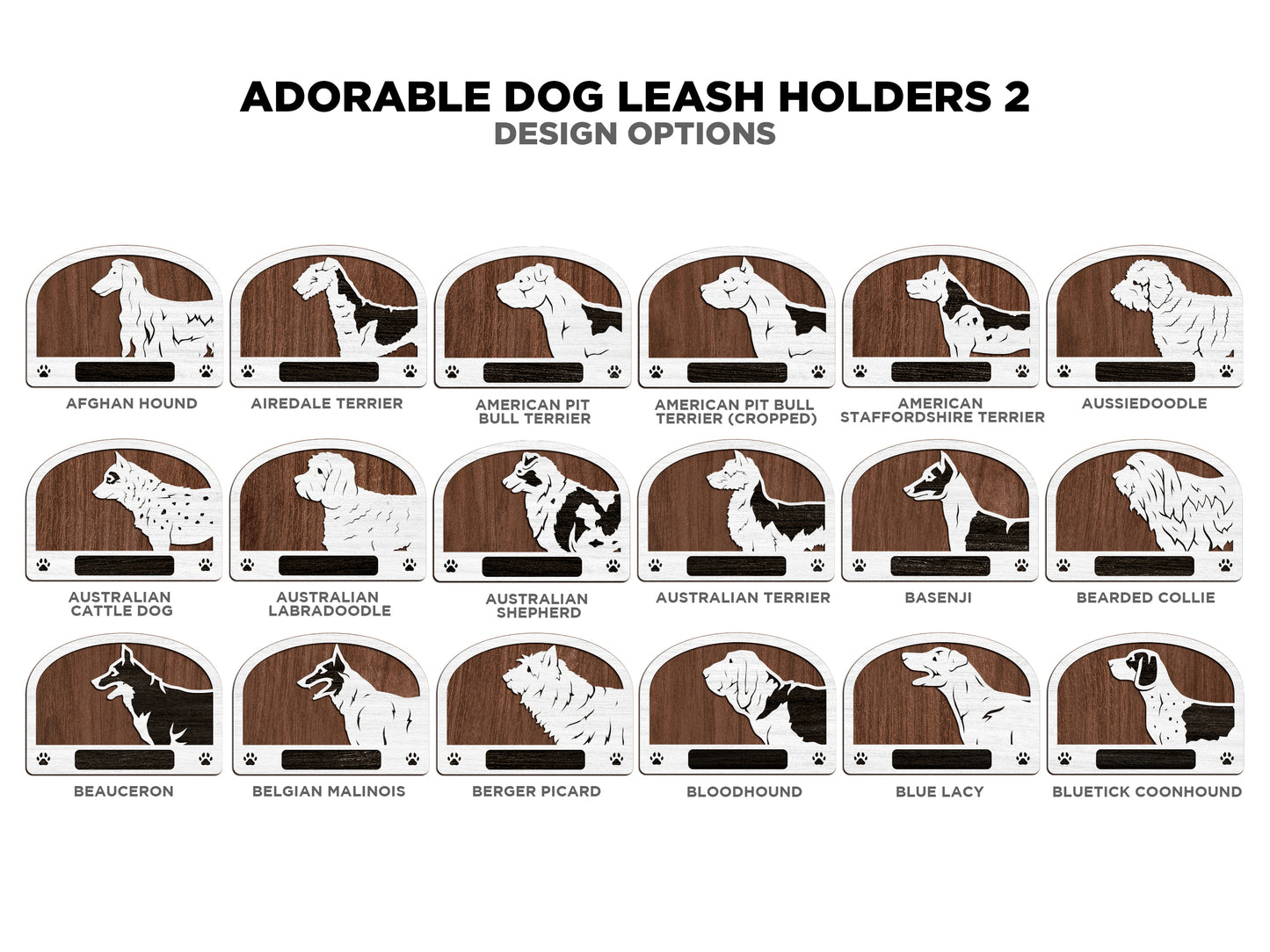 Additional Breeds!  Adorable Dog Leash Holder