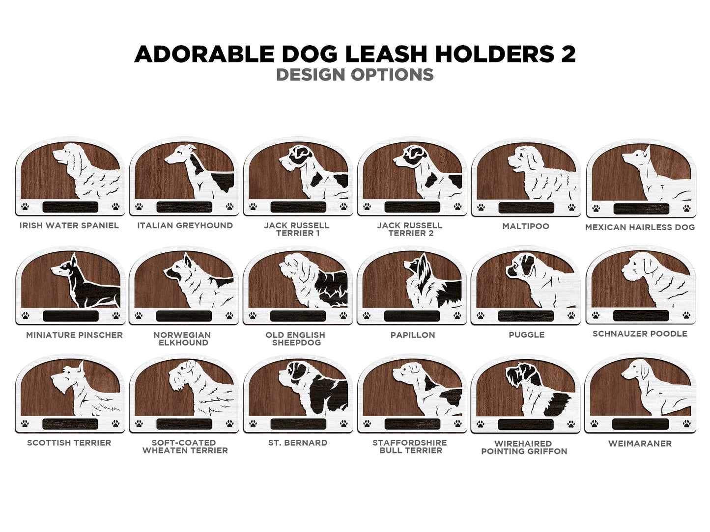 Additional Breeds!  Adorable Dog Leash Holder