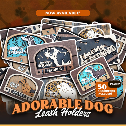 Additional Breeds!  Adorable Dog Leash Holder